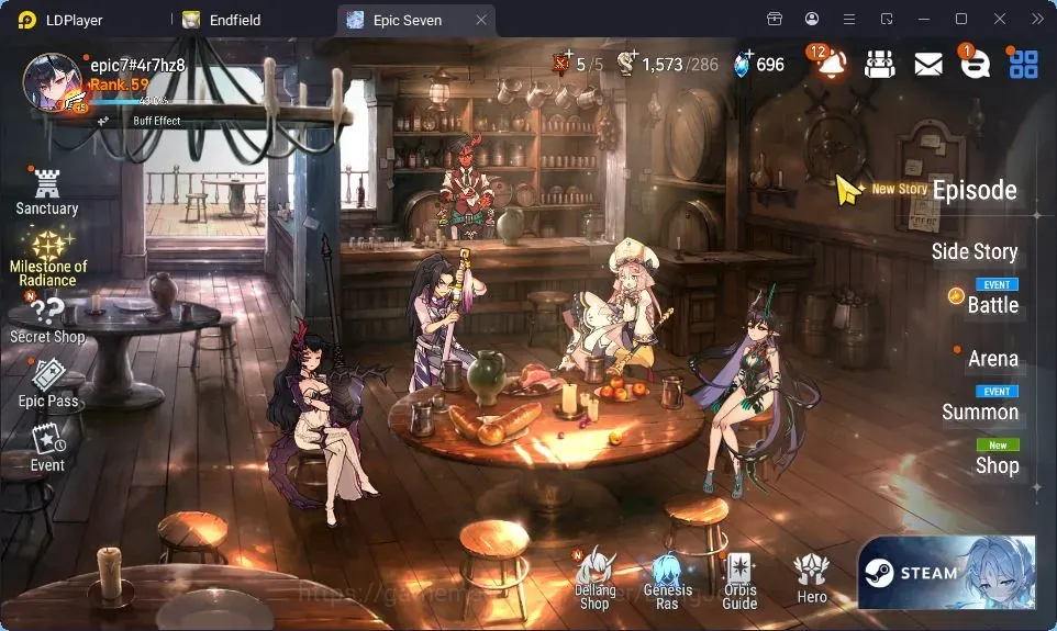 Epic Seven Accounts High-End Global Unverif |6ML(NM Luna,TR Elvira,F cecillia,PC Flan,SP Politis,R Roana)|Bless+POH ON|SS 1
