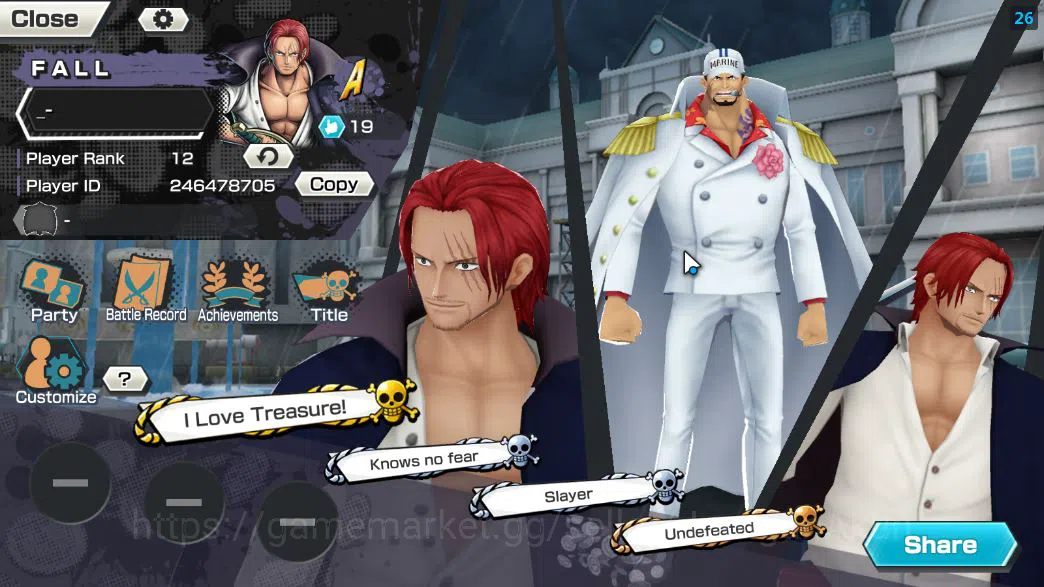 One Piece Bounty Rush Accounts Global |6 EX |1 MAX|HQ Sakazuki,DD Shank,Strongest image 2