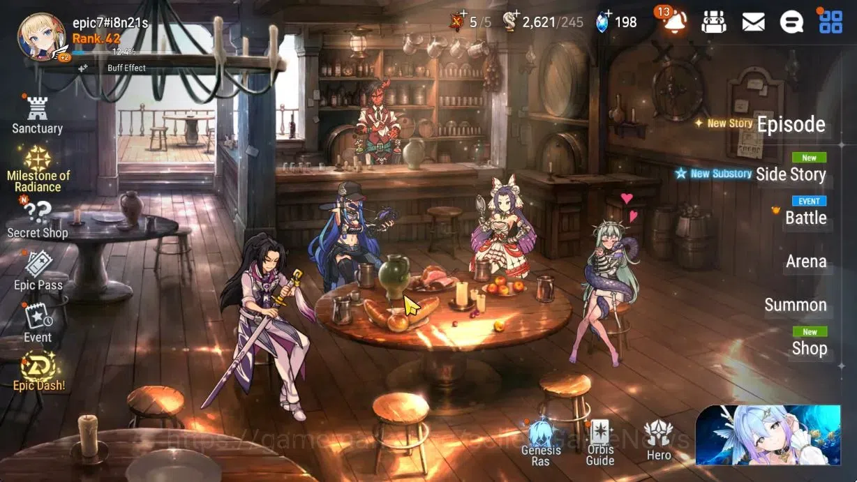 Epic Seven Accounts Limited Hero GLOBAL UnVerif|New Era|7 ML(NM Luna,DK Sharun,Harsetti,LW Peira,etc)+Aube,Rinak,etc|PoH 1