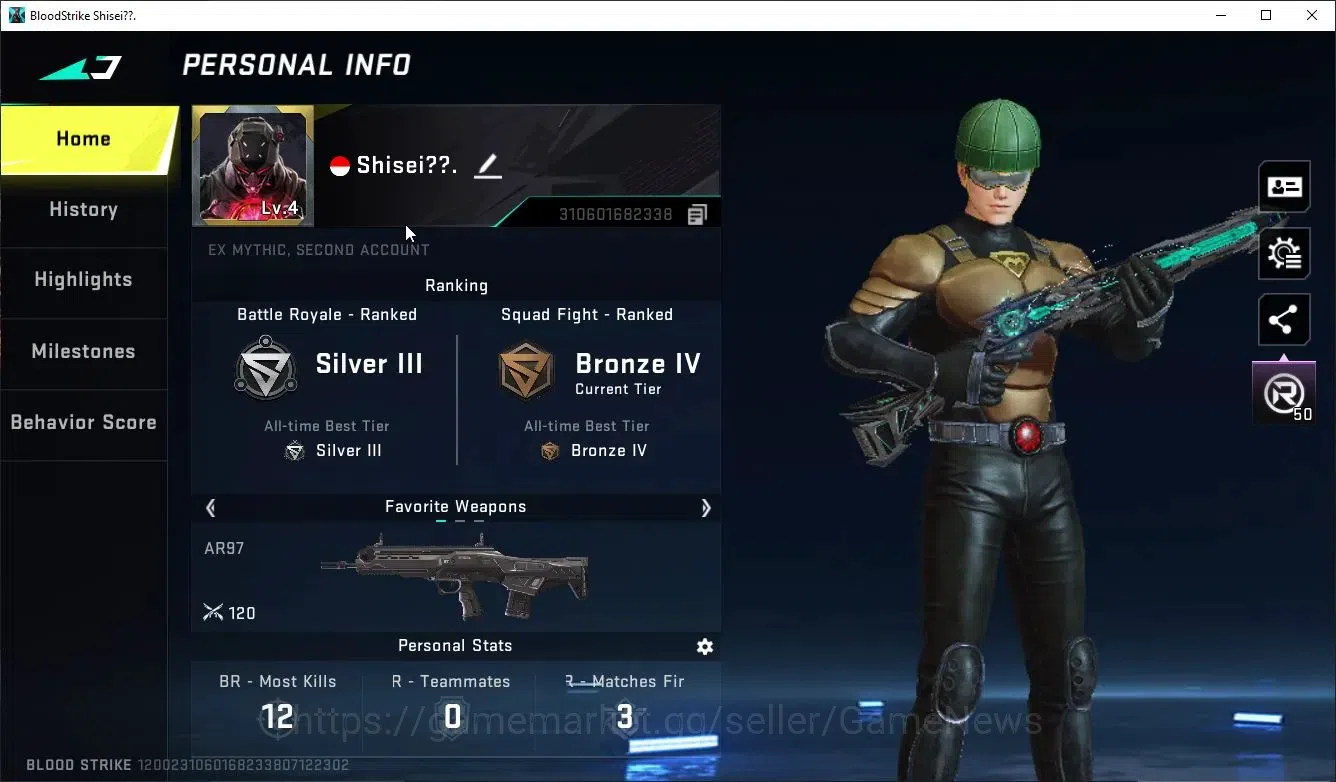 Blood Strike Accounts Others ASIA|ETERNAL M1887-Netherflame|Lvl 4|Silver III|NetEase|Check SS(BLS5472) 2