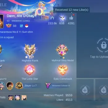 Mobile Legends: Bang Bang Accounts Collector Skin 227|Renowned|CC YSS,Nata|STAR Haya|Zodiac Lancelot|Lbord Fanny,Granger|DT