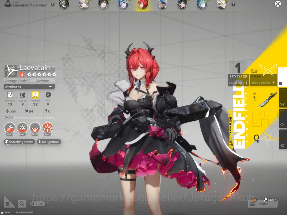 Arknights: Endfield Accounts Asia LVL 2 | Fresh Starter + 1 Meta SSR (Laevatain) + 6 SR Character |Skip Tutorial| GrypLink 2