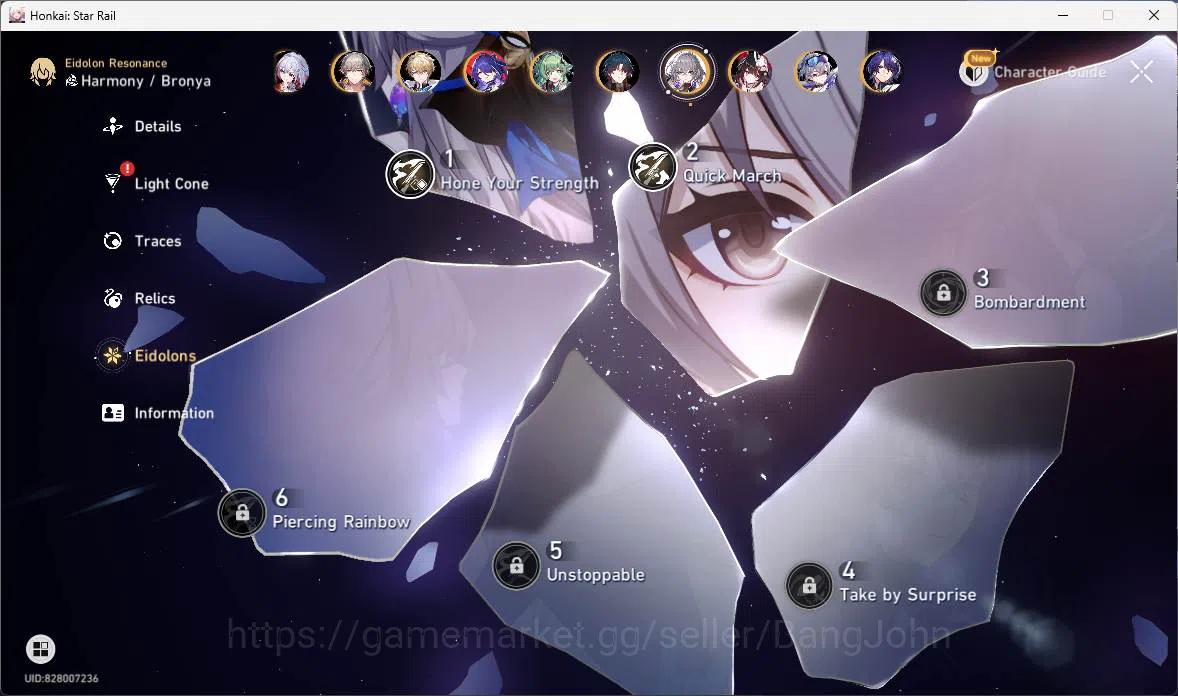 Honkai Star Rail Accounts Others ASIA|TL 70|22 Limit|9 LCsign|PremTeam Turn-break + Hypercarry Acheron|More detail Check 10