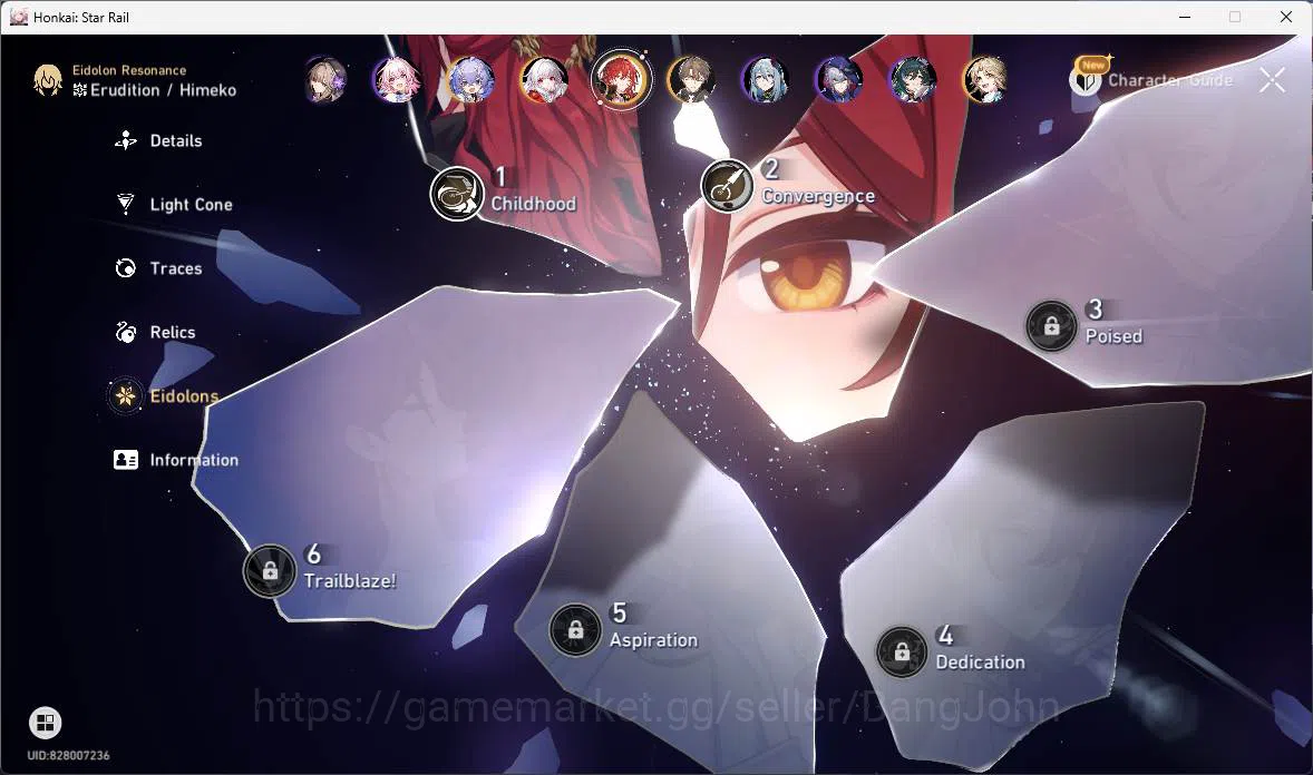 Honkai Star Rail Accounts Others ASIA|TL 70|22 Limit|9 LCsign|PremTeam Turn-break + Hypercarry Acheron|More detail Check 11