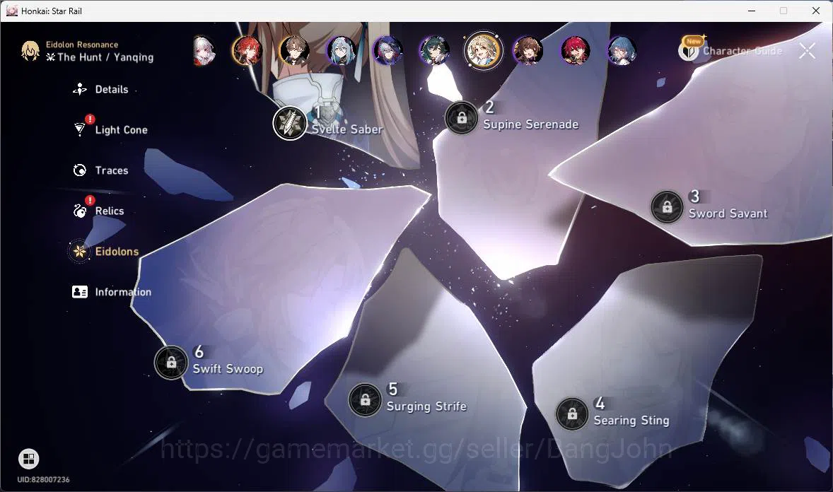 Honkai Star Rail Accounts Others ASIA|TL 70|22 Limit|9 LCsign|PremTeam Turn-break + Hypercarry Acheron|More detail Check 12