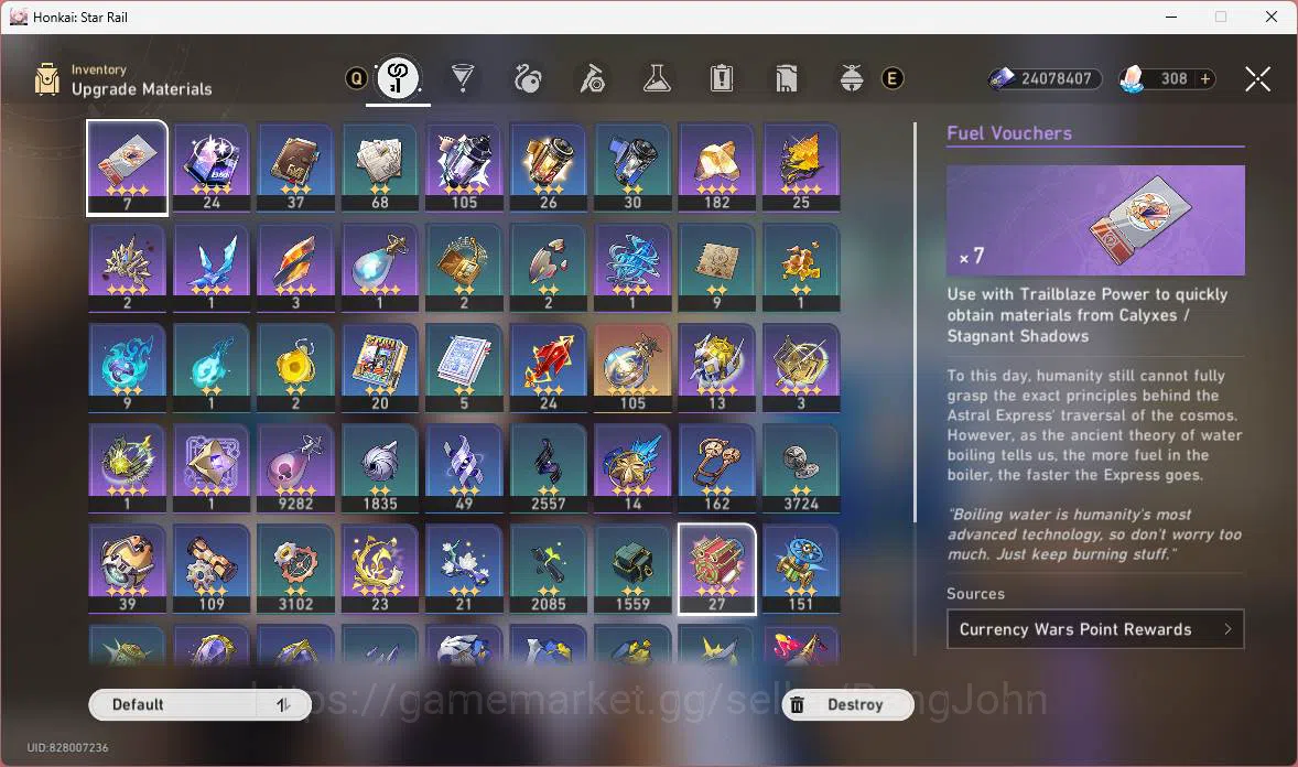 Honkai Star Rail Accounts Others ASIA|TL 70|22 Limit|9 LCsign|PremTeam Turn-break + Hypercarry Acheron|More detail Check 14