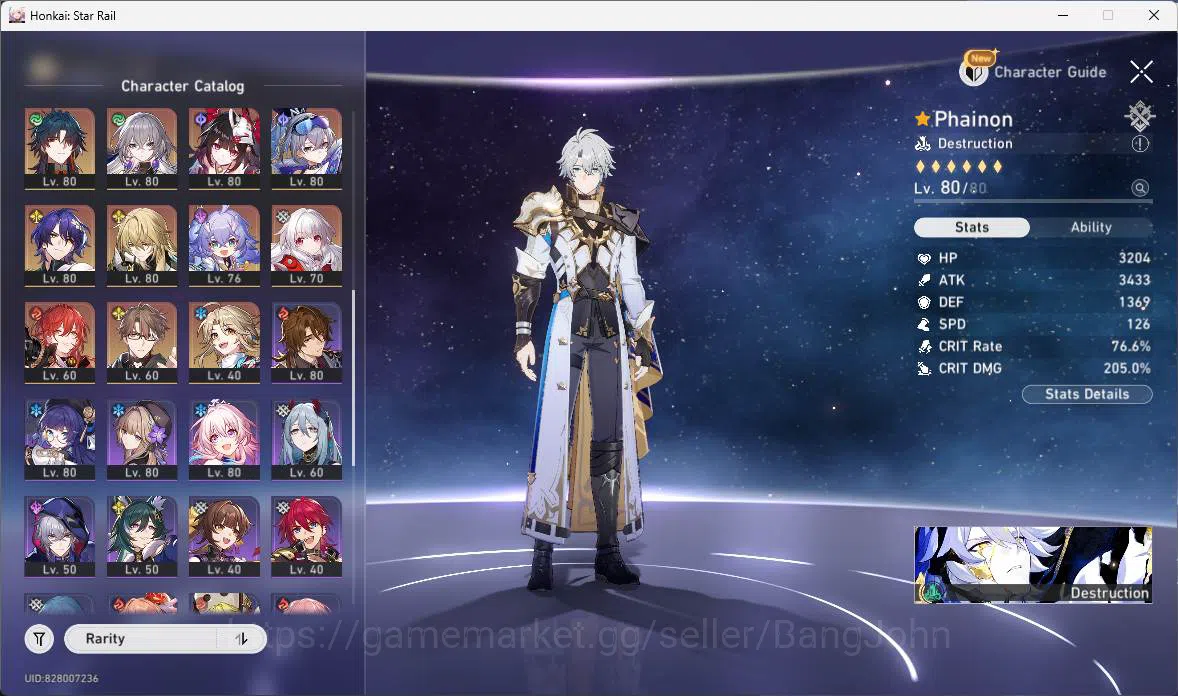 Honkai Star Rail Accounts Others ASIA|TL 70|22 Limit|9 LCsign|PremTeam Turn-break + Hypercarry Acheron|More detail Check 5