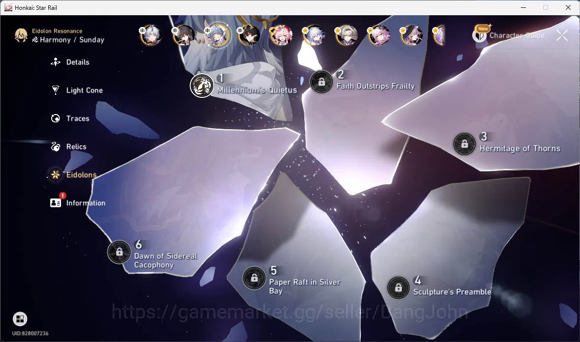 Honkai Star Rail Accounts Others ASIA|TL 70|22 Limit|9 LCsign|PremTeam Turn-break + Hypercarry Acheron|More detail Check 8