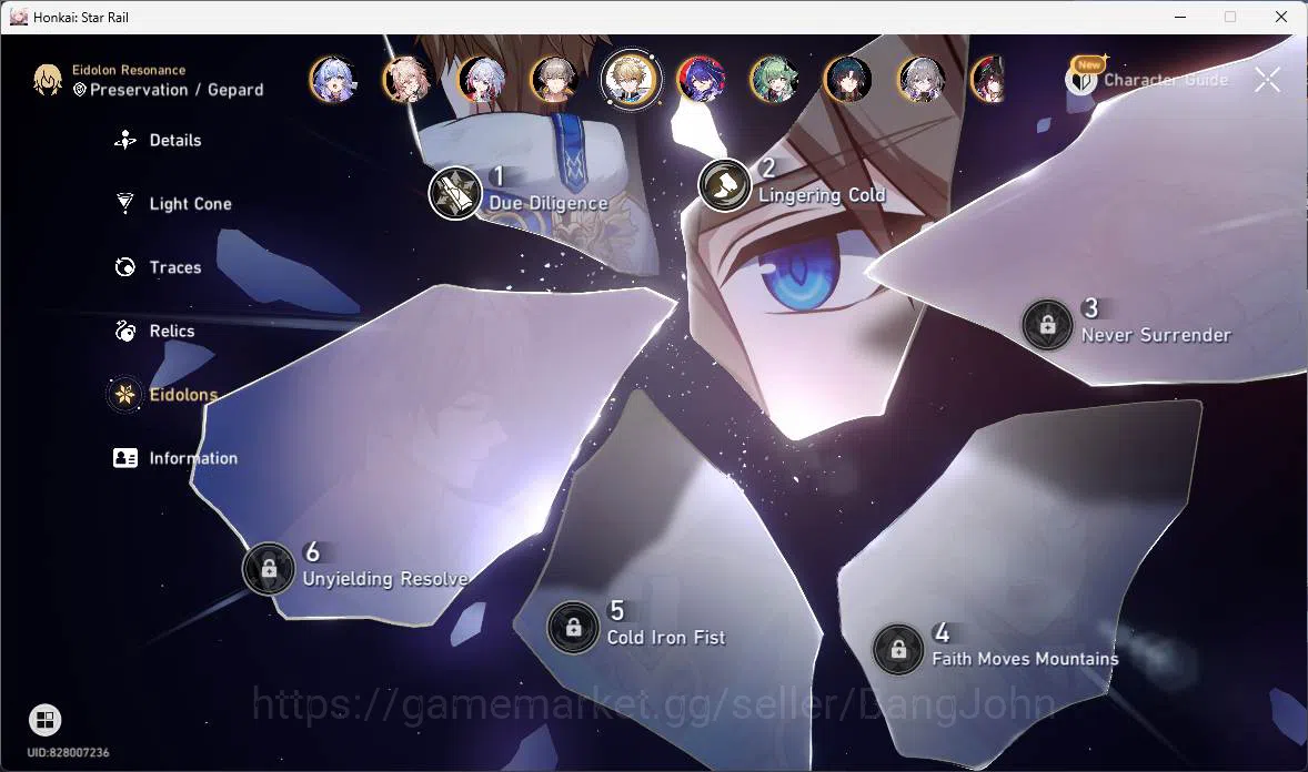 Honkai Star Rail Accounts Others ASIA|TL 70|22 Limit|9 LCsign|PremTeam Turn-break + Hypercarry Acheron|More detail Check 9