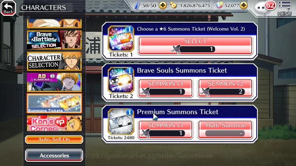 Bleach: Brave Souls Accounts High-End [GLOBAL]52K Orb|Ichigo DreamTeam,New Ichigo,TYBW26 Yukio,Riruka,10th Anniv 18
