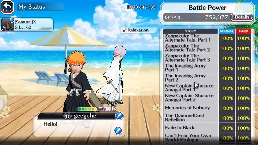 Bleach: Brave Souls Accounts High-End [GLOBAL]52K Orb|Ichigo DreamTeam,New Ichigo,TYBW26 Yukio,Riruka,10th Anniv 6