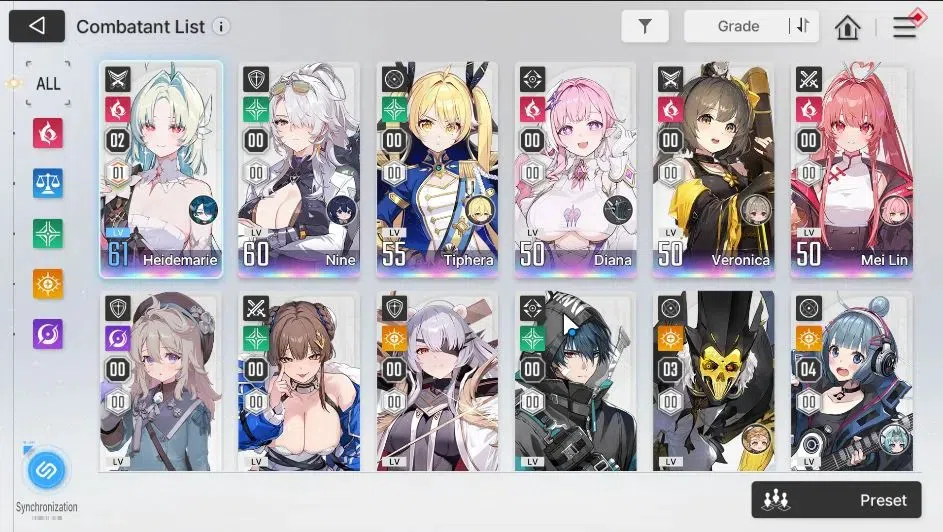 Chaos Zero Nightmare Accounts GLOBAL|10 SSR[Adelheid,(HeidemariM2,Tiphera}+Sign, image 3