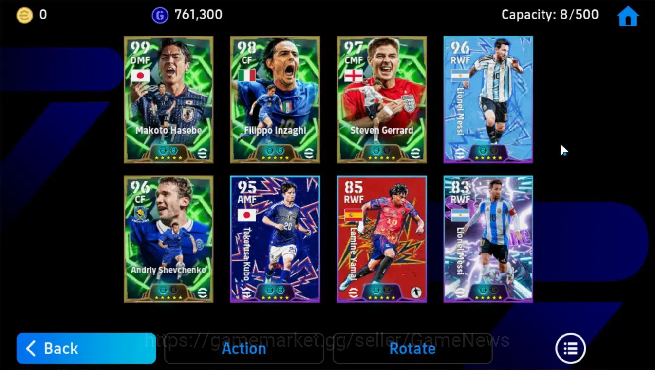 eFootball Accounts Android|Epic Filippo Inzaghi,Makoto Hasebe,Steven image 5
