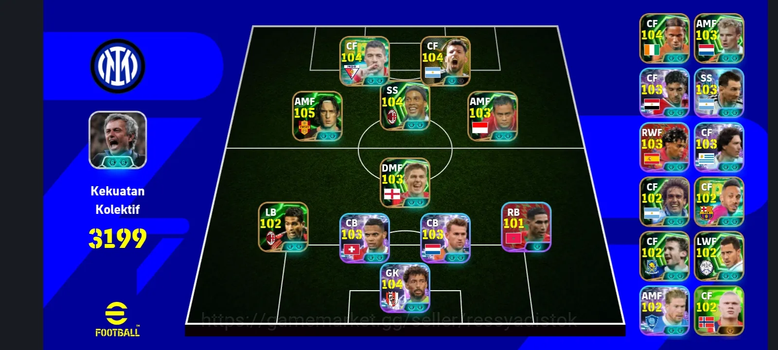 eFootball Accounts Legends & Iconic Players EFOOTBALL COLECTIVE 3199+ | STARTER TO PLAY,CHEAPEST 1
