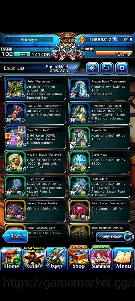 Grand Summoners Accounts Global|Rank 102|918 cc|16 Ascend+3 TW|2x Roy+TW,Em image 12