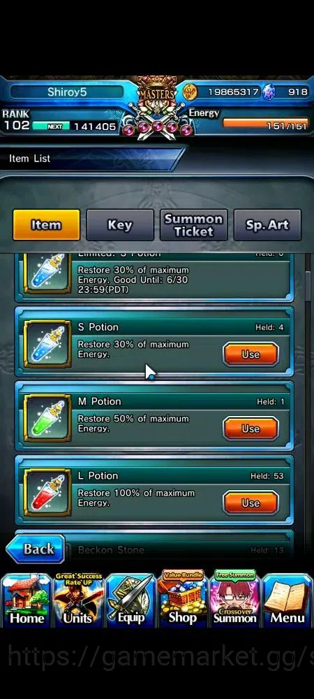 Grand Summoners Accounts Global|Rank 102|918 cc|16 Ascend+3 TW|2x Roy+TW,Em image 2