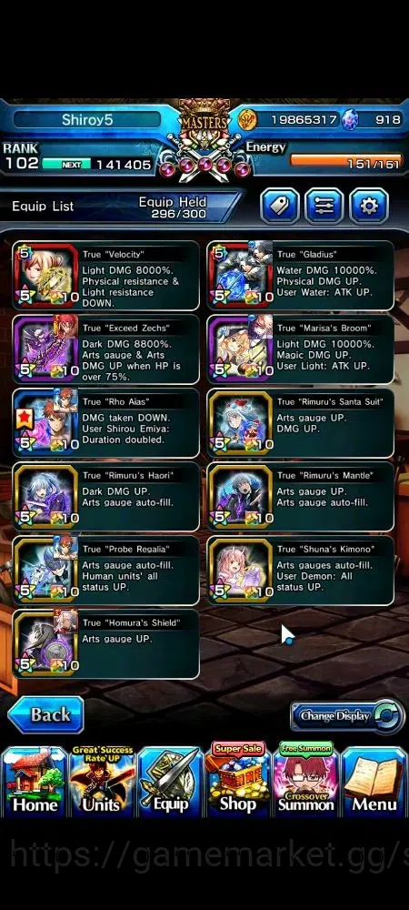 Grand Summoners Accounts Global|Rank 102|918 cc|16 Ascend+3 TW|2x Roy+TW,Em image 5