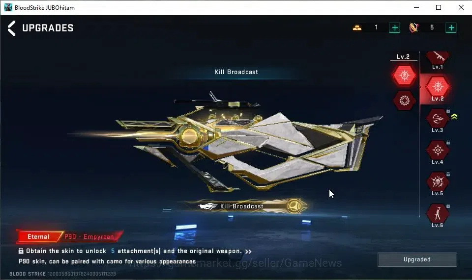 Blood Strike Accounts ASIA|ETERNAL P90-Empyrean Lv2|18 ULTRA[HANK,AUG,PK image 15
