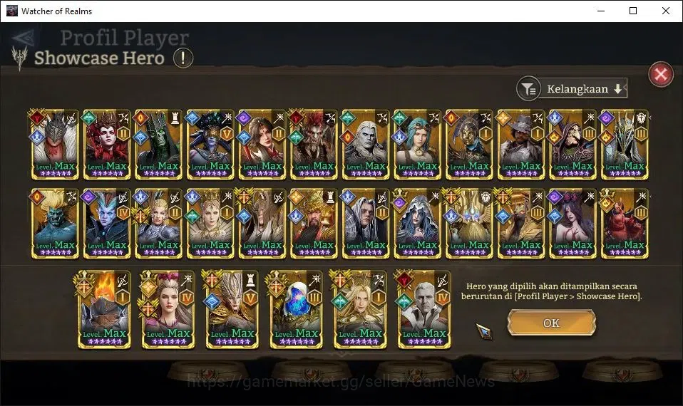 Watcher of Realms Accounts GLOBAL 60x|15M Power|6K Gems+Many Skin|18 Lord[Ing image 11