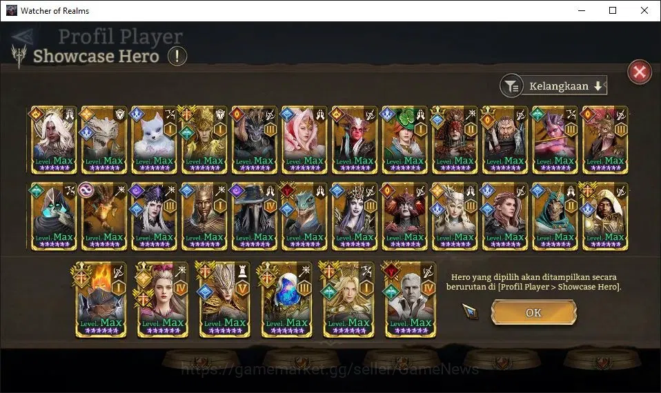 Watcher of Realms Accounts GLOBAL 60x|15M Power|6K Gems+Many Skin|18 Lord[Ing image 12