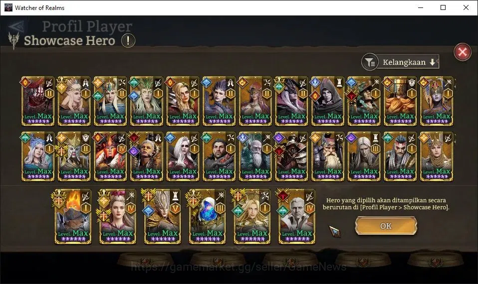Watcher of Realms Accounts GLOBAL 60x|15M Power|6K Gems+Many Skin|18 Lord[Ing image 13
