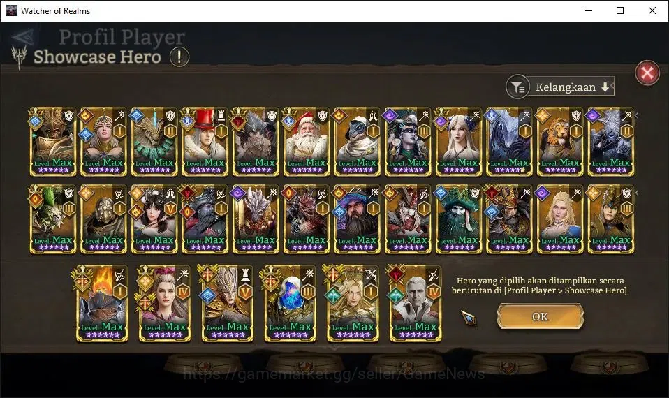 Watcher of Realms Accounts GLOBAL 60x|15M Power|6K Gems+Many Skin|18 Lord[Ing image 14