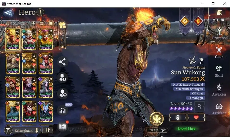 Watcher of Realms Accounts GLOBAL 60x|15M Power|6K Gems+Many Skin|18 Lord[Ing image 17