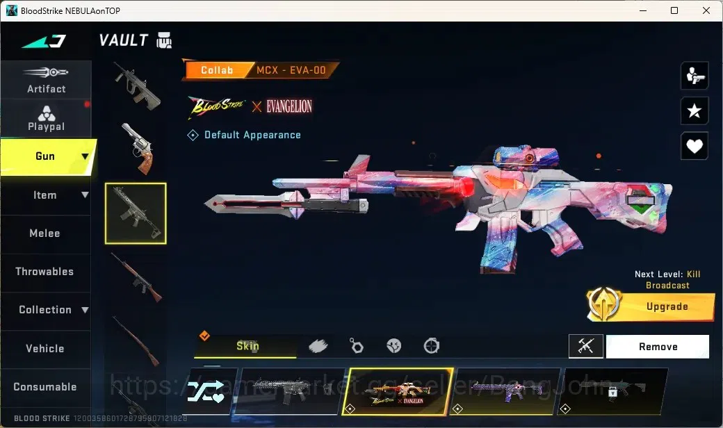 Blood Strike Accounts Collab Skin ASIA | 1 EVO: M1887-Destroyer | 2 Eva Guns | 8 Ultra Guns | 3 Collab Striker |Striker: 1 12