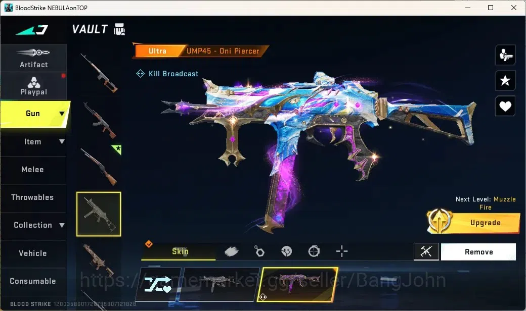 Blood Strike Accounts Collab Skin ASIA | 1 EVO: M1887-Destroyer | 2 Eva Guns | 8 Ultra Guns | 3 Collab Striker |Striker: 1 14