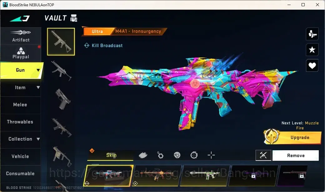 Blood Strike Accounts Collab Skin ASIA | 1 EVO: M1887-Destroyer | 2 Eva Guns | 8 Ultra Guns | 3 Collab Striker |Striker: 1 2