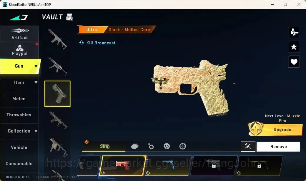 Blood Strike Accounts Collab Skin ASIA | 1 EVO: M1887-Destroyer | 2 Eva Guns | 8 Ultra Guns | 3 Collab Striker |Striker: 1 3