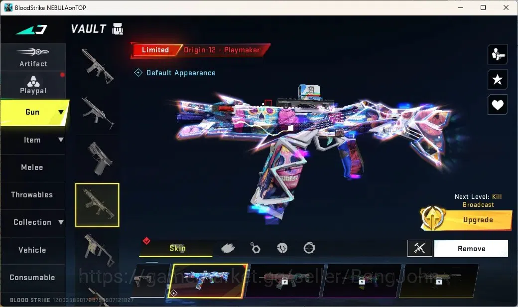 Blood Strike Accounts Collab Skin ASIA | 1 EVO: M1887-Destroyer | 2 Eva Guns | 8 Ultra Guns | 3 Collab Striker |Striker: 1 4