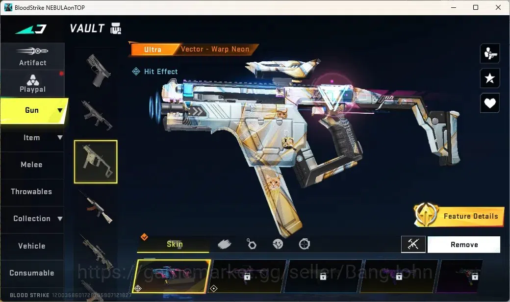 Blood Strike Accounts Collab Skin ASIA | 1 EVO: M1887-Destroyer | 2 Eva Guns | 8 Ultra Guns | 3 Collab Striker |Striker: 1 5