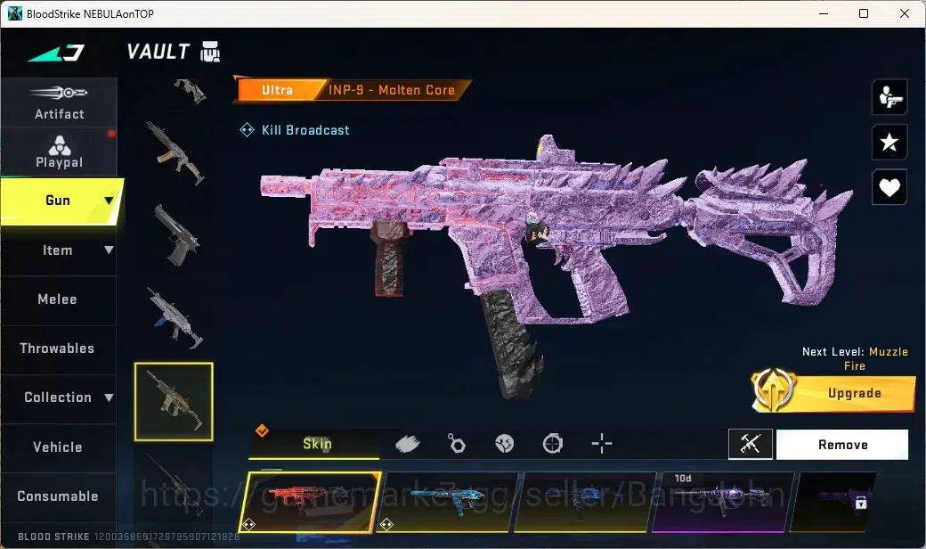 Blood Strike Accounts Collab Skin ASIA | 1 EVO: M1887-Destroyer | 2 Eva Guns | 8 Ultra Guns | 3 Collab Striker |Striker: 1 7