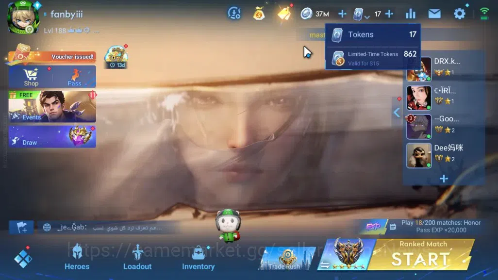 Honor of Kings Accounts Rare Skin Hero113 Skin 244|Mythic Kongming|KIC Luna,Sanxingdui Hou Yi,GM Gan&Mo,3 Legend 1