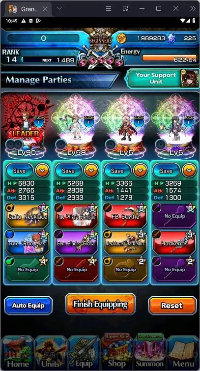 Grand Summoners Accounts [GLOBAL] Rank 14 | 8 Ascend |Paladin Roy |Summer M image 4