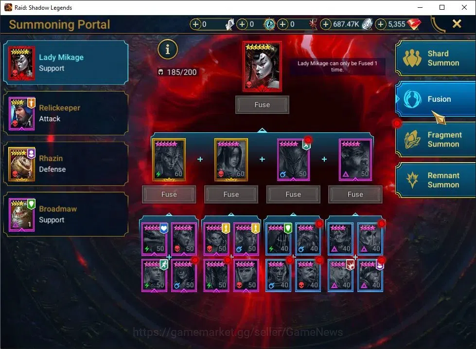 Raid: Shadow Legends Accounts Lv42 790K Power|1 Mythic(Galathir)|23 Legend(Ninja image 19