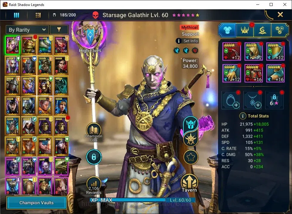 Raid: Shadow Legends Accounts Lv42 790K Power|1 Mythic(Galathir)|23 Legend(Ninja image 4