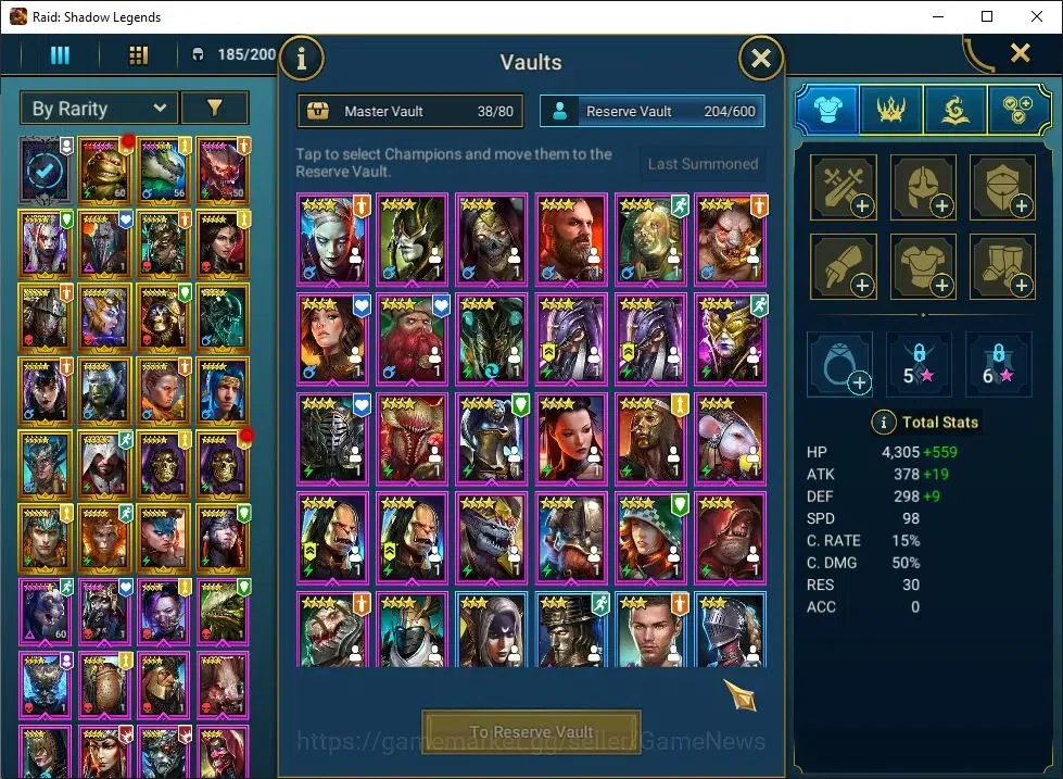 Raid: Shadow Legends Accounts Lv42 790K Power|1 Mythic(Galathir)|23 Legend(Ninja image 8