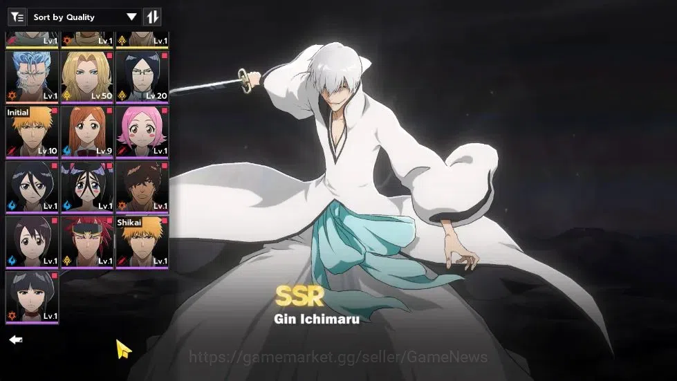 BLEACH: Soul Resonance Accounts NuverseSEA|LV 53|6 SSR [(Gin B2,Tosen B2,Aizen,Ikk image 3