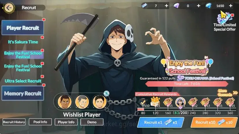 HAIKYU!! FLY HIGH Accounts SEA Lv51 |4 SP [Oikawa,Akira,Tsukishima,Nishinoya] image 13