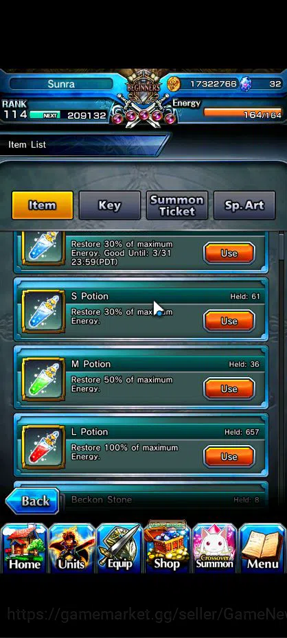Grand Summoners Accounts Global|Rank 114 |34 Ascend|SaitamaTW,ToumaTW,MomoT image 2