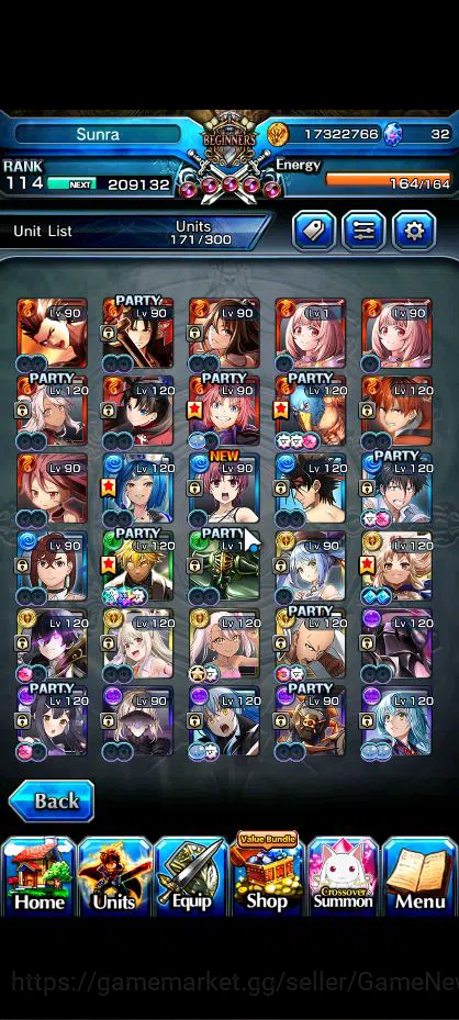 Grand Summoners Accounts Global|Rank 114 |34 Ascend|SaitamaTW,ToumaTW,MomoT image 4