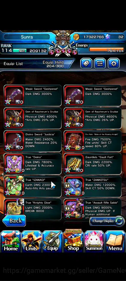 Grand Summoners Accounts Global|Rank 114 |34 Ascend|SaitamaTW,ToumaTW,MomoT image 5