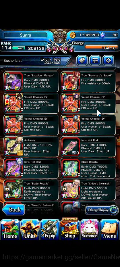 Grand Summoners Accounts Global|Rank 114 |34 Ascend|SaitamaTW,ToumaTW,MomoT image 8