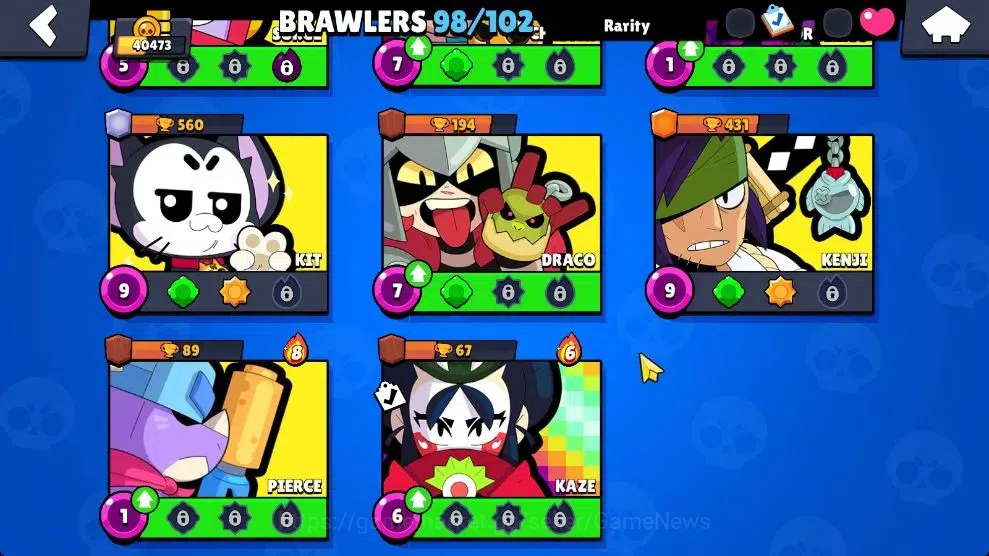 Brawl Stars Accounts 40K Trophy|98 Brawlers 29 Max Lvl|UL Kaze|395 Skin image 10
