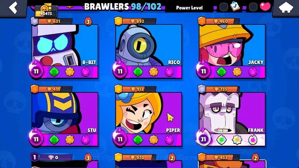 Brawl Stars Accounts 40K Trophy|98 Brawlers 29 Max Lvl|UL Kaze|395 Skin image 6