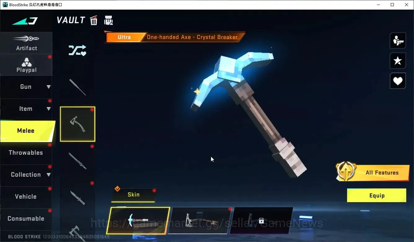 Blood Strike Accounts ASIA|3 ETERNAL[JET-Comet,Zero,KAG6]+MELE AXE,Katar image 11