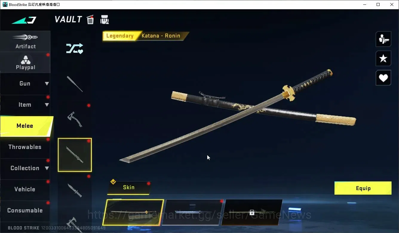 Blood Strike Accounts ASIA|3 ETERNAL[JET-Comet,Zero,KAG6]+MELE AXE,Katar image 12