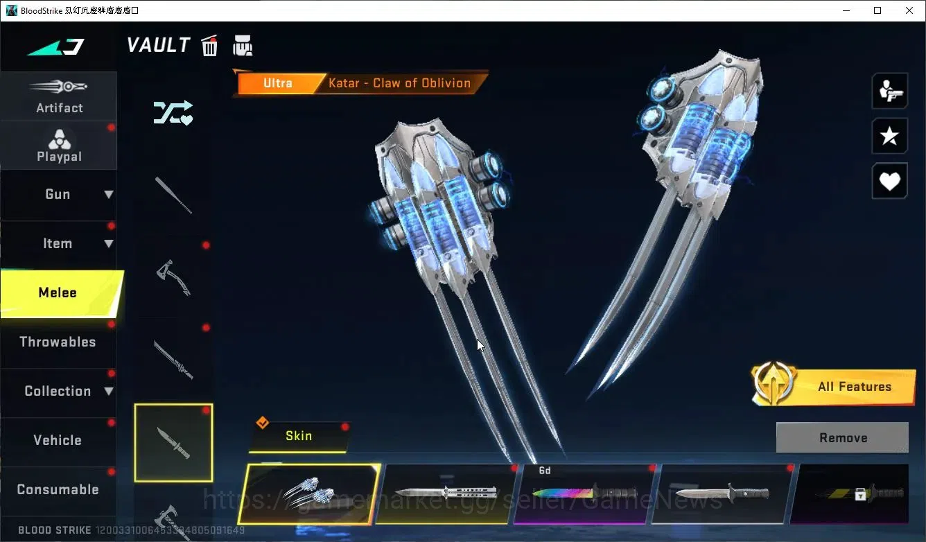 Blood Strike Accounts ASIA|3 ETERNAL[JET-Comet,Zero,KAG6]+MELE AXE,Katar image 13